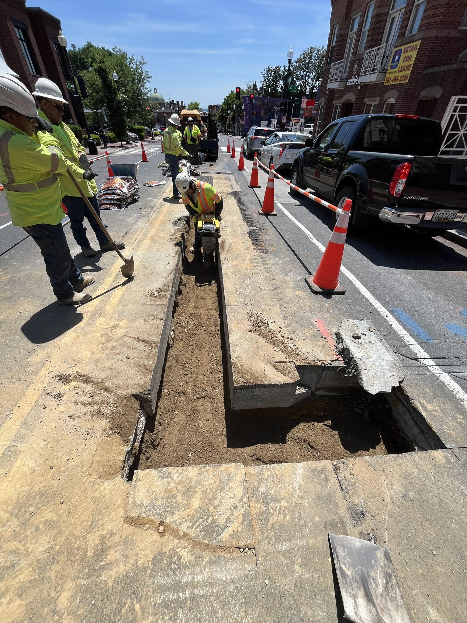 Saw cutting for utility access