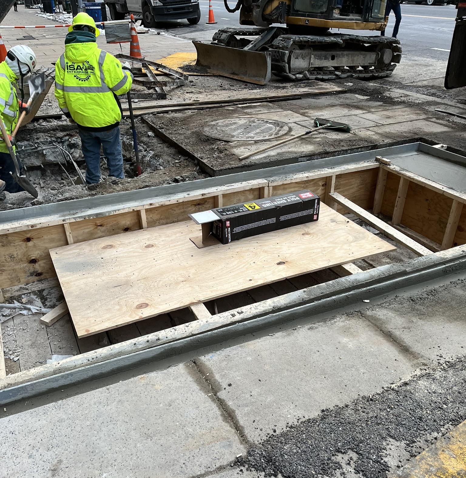 Finished concrete placement