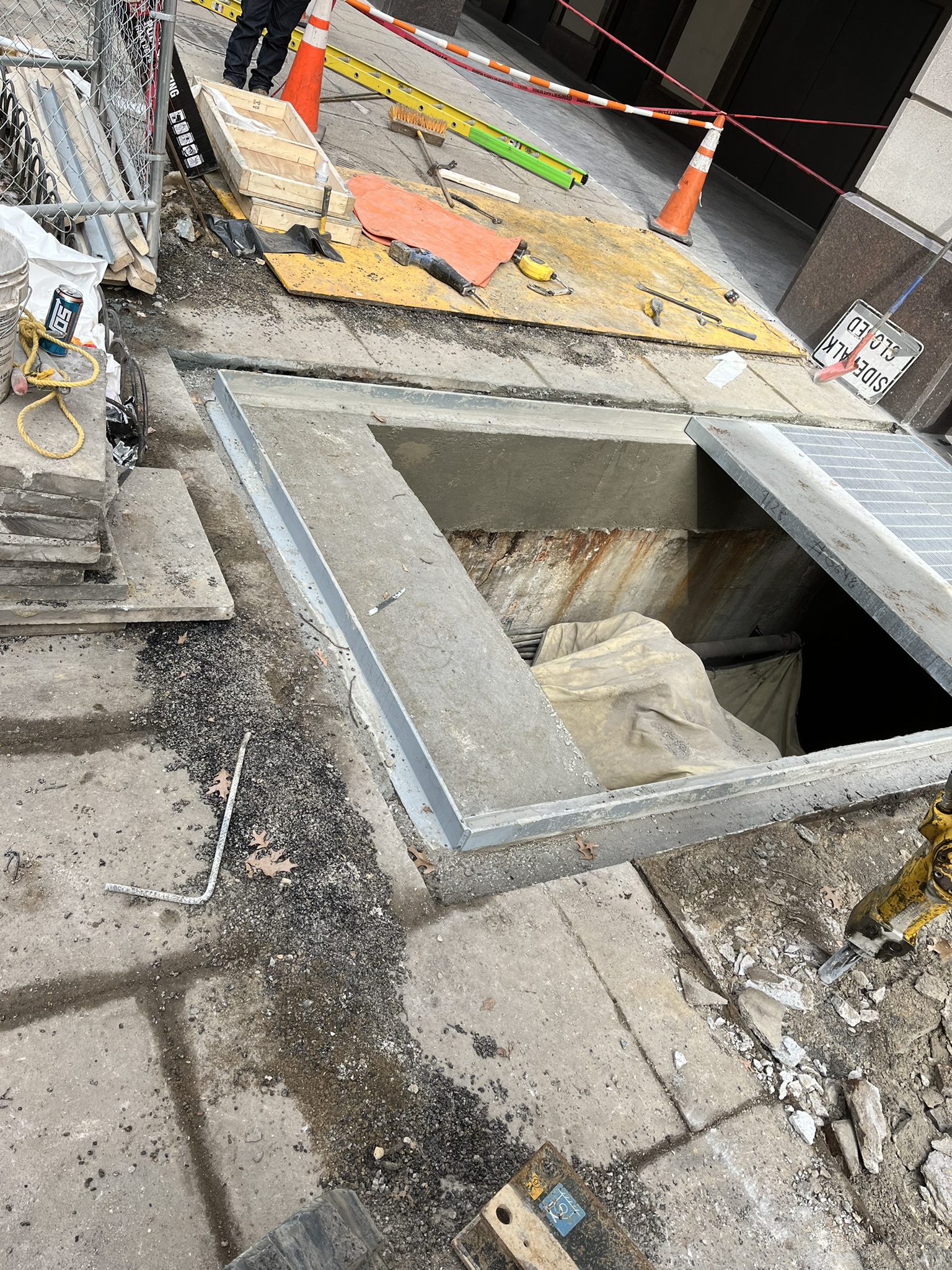 Concrete slab and curb work