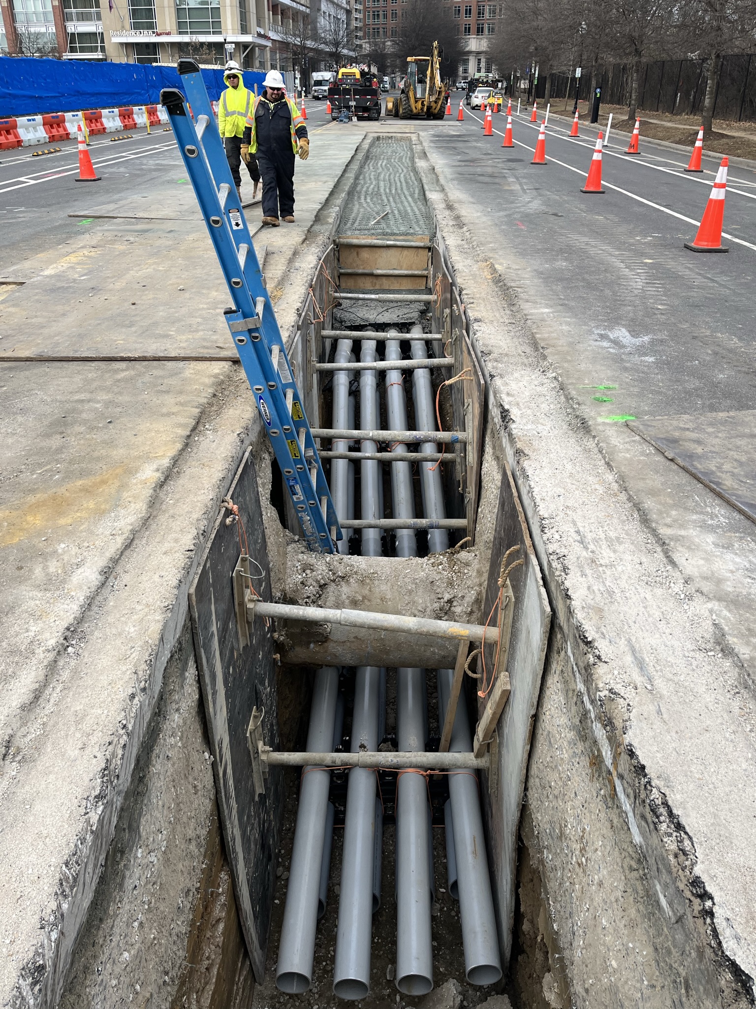 Ductbank excavation and placement