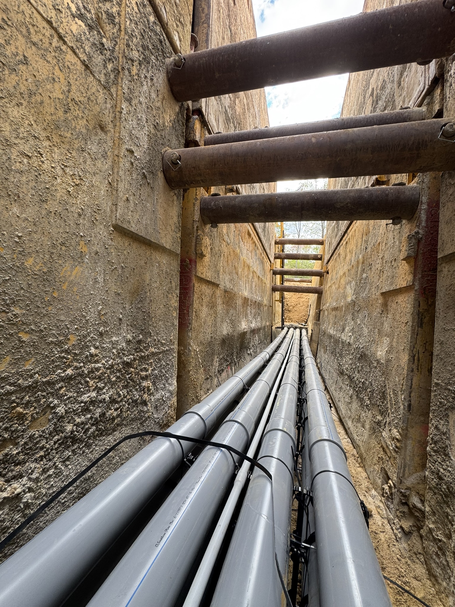 Ductbank placement on site