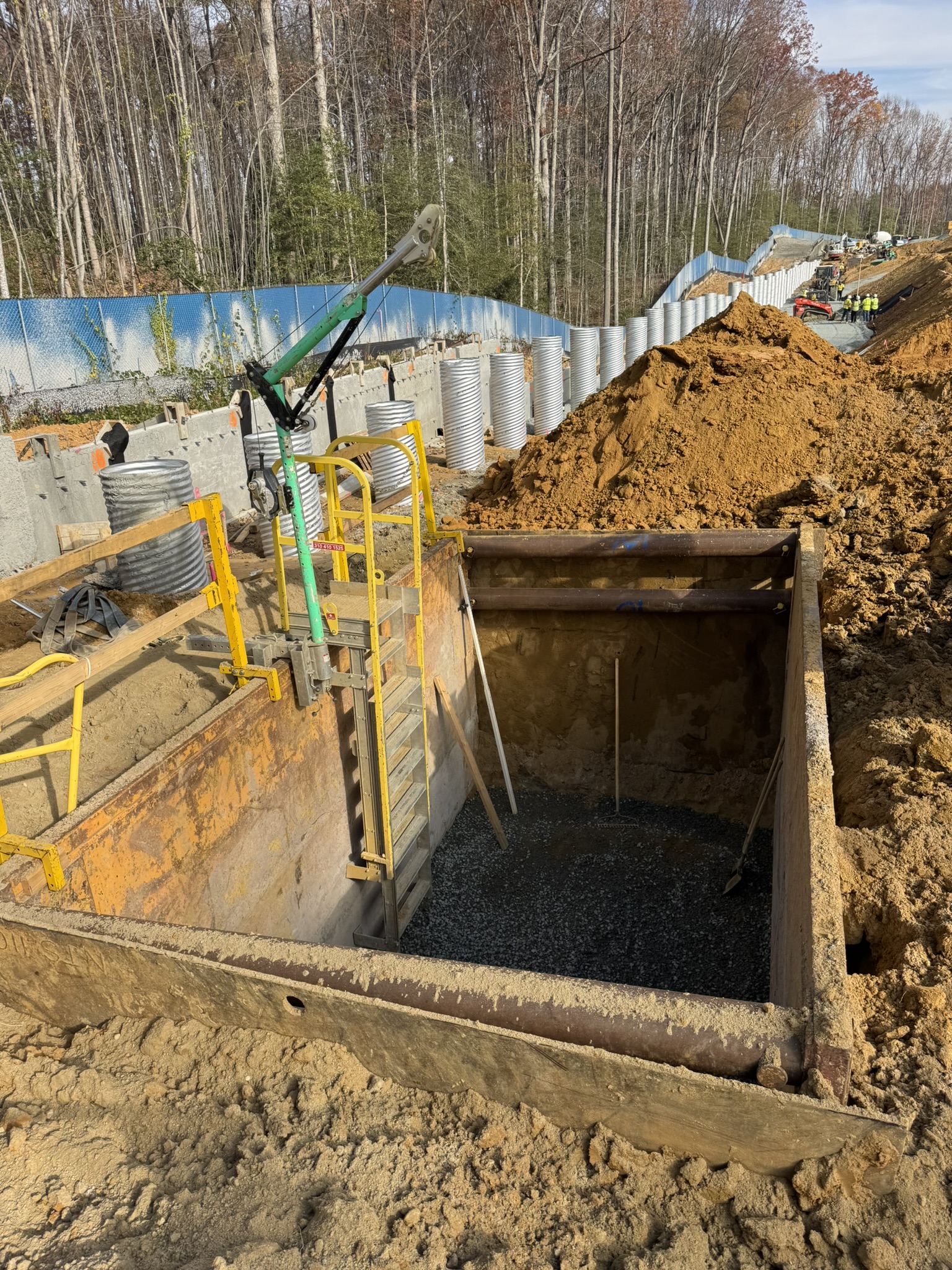 Trenching and grading work