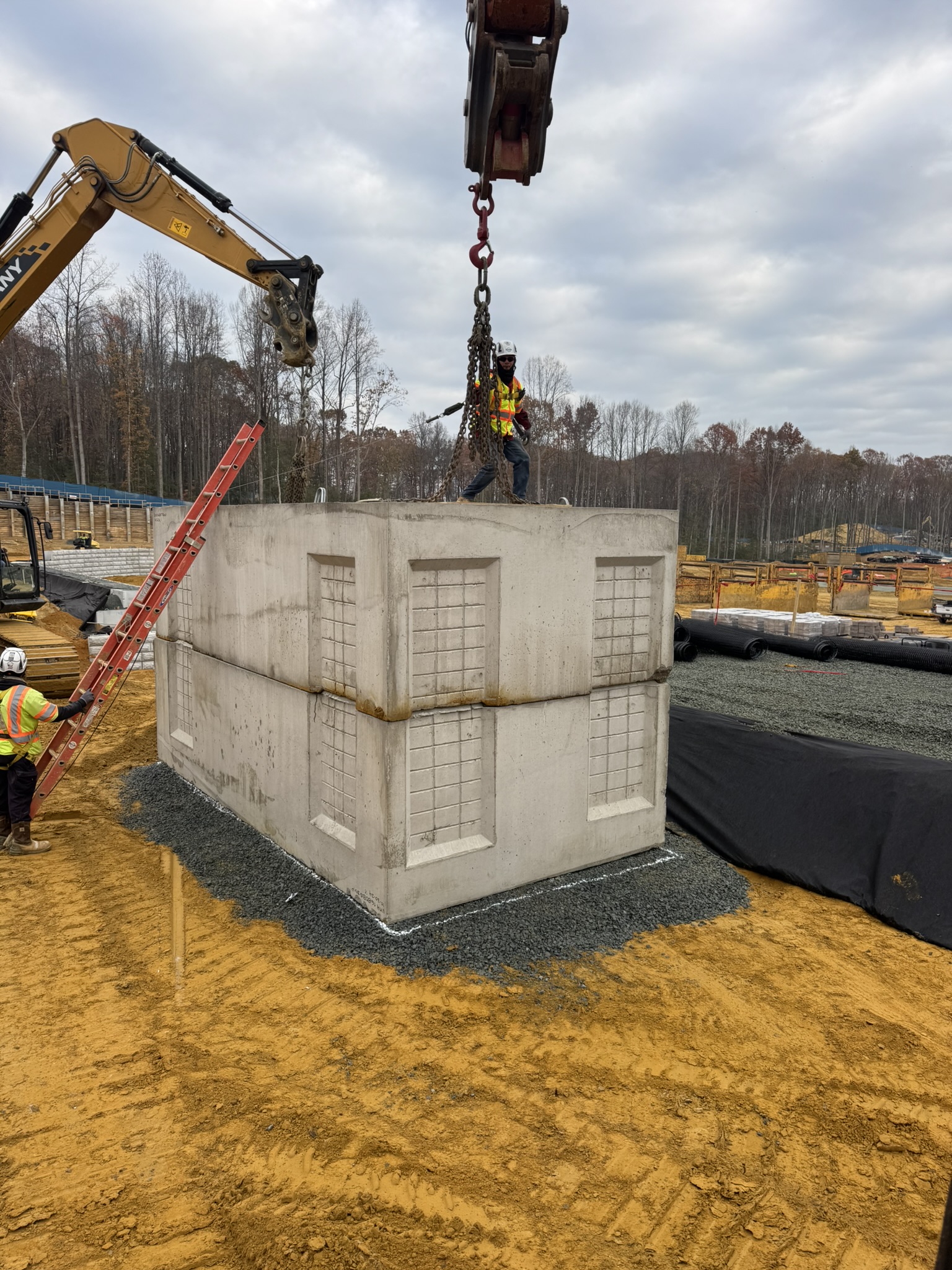 Completed manhole infrastructure