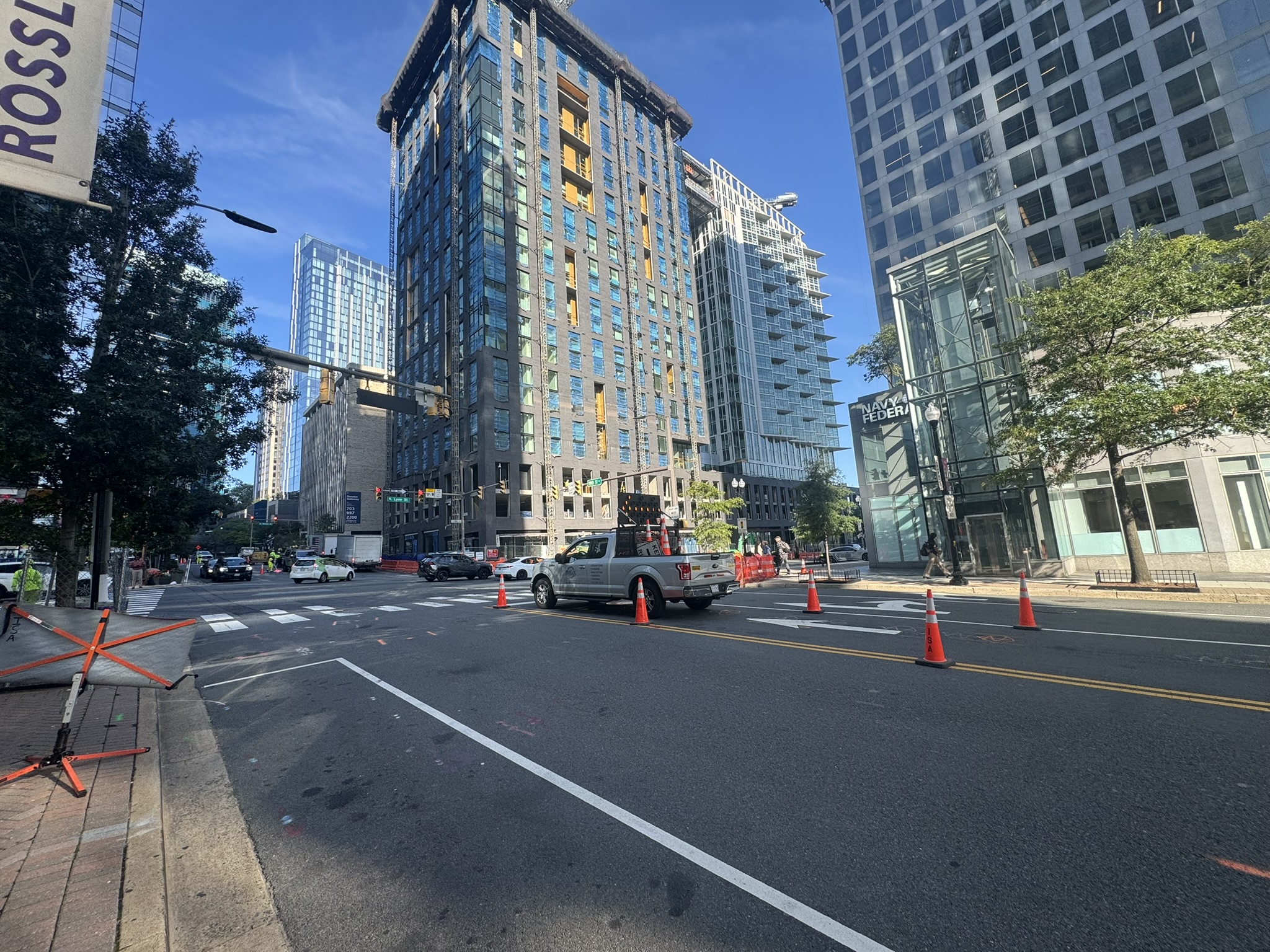 Trucking support on active job site